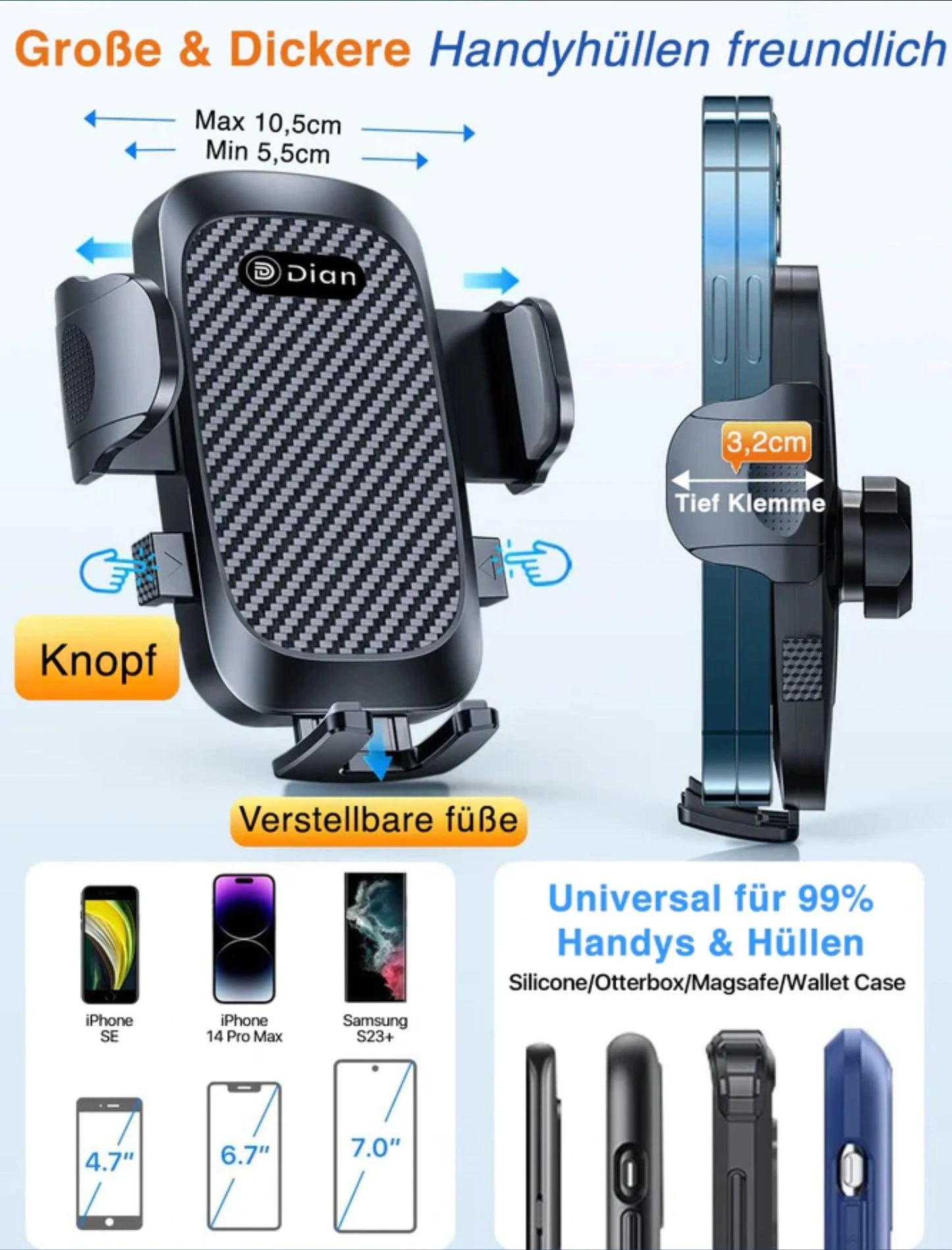 Auto Handyhalterung Für Lüftungsgitter KFZ