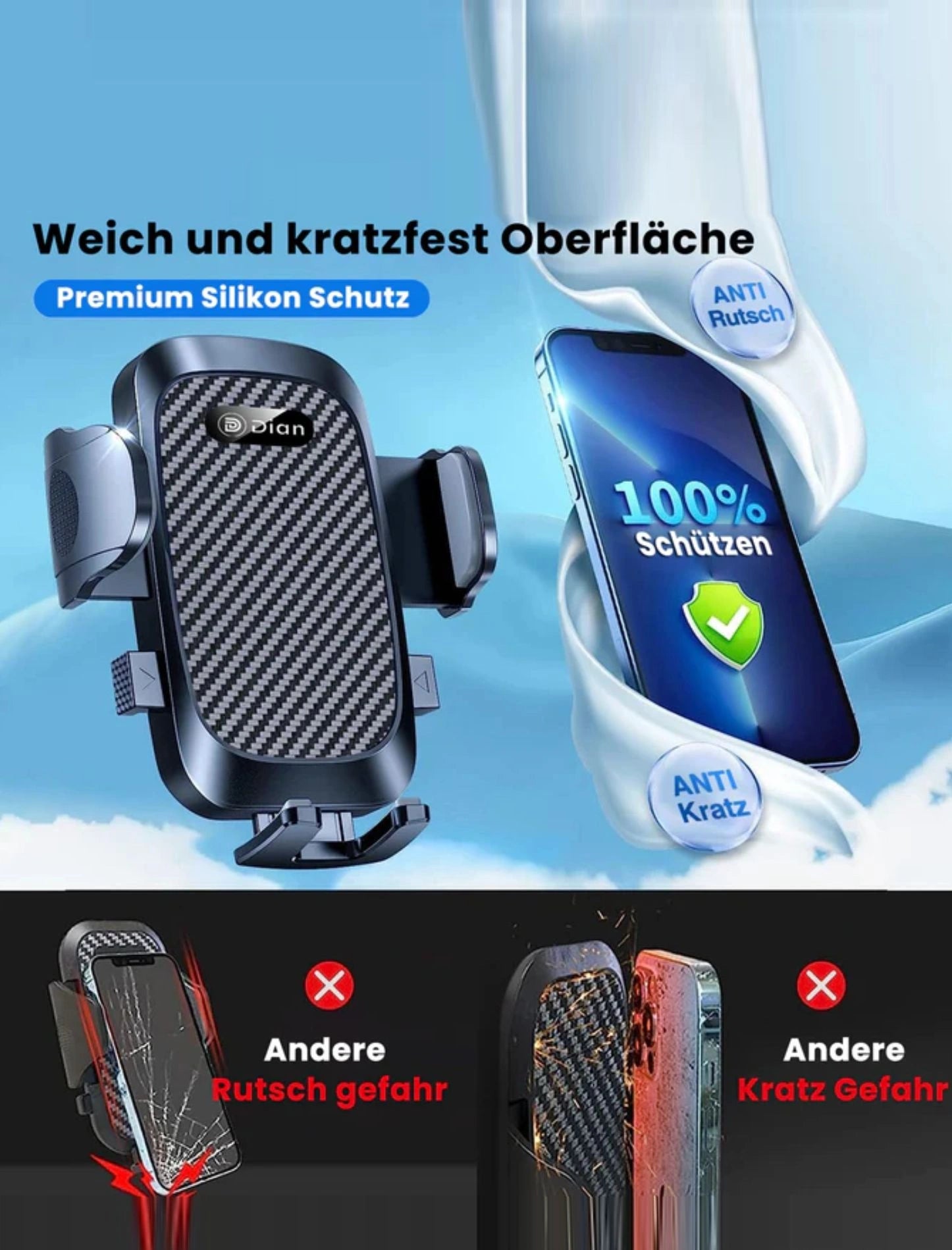 Auto Handyhalterung Saugnapf