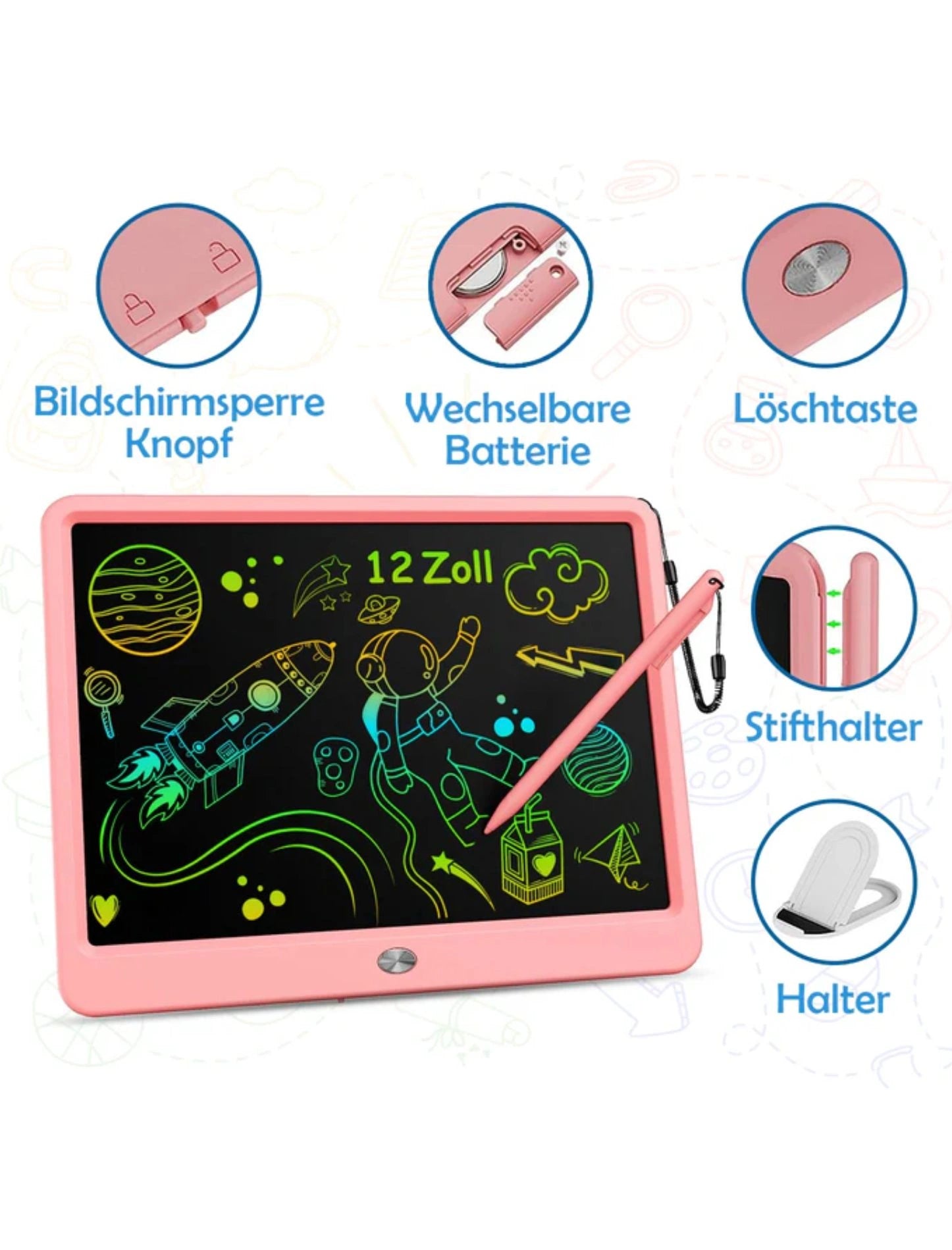 DIAN LCD Schreibtafel 12 Zoll Bunten Schrift Für Kinder