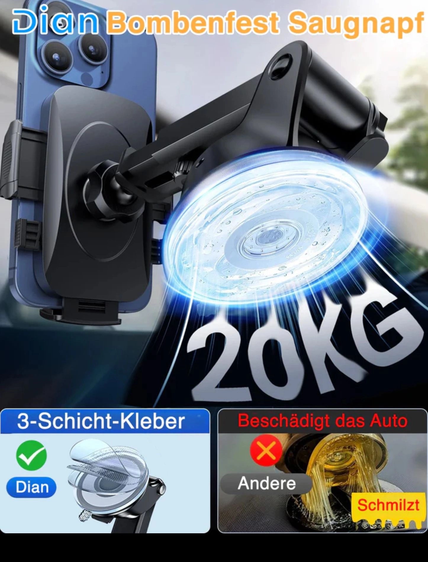 Auto Handyhalterung Saugnapf