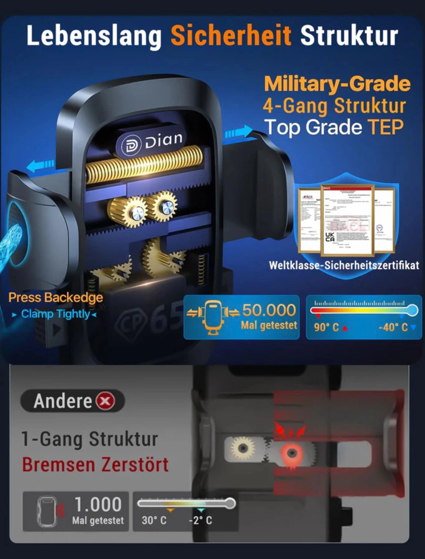 Auto Handyhalterung Saugnapf